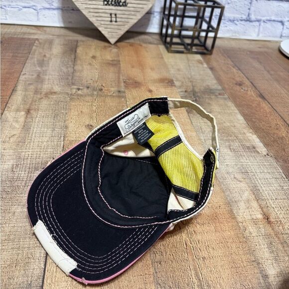 True Religion Distressed Style Strapback Trucker Baseball Cap Hat Tan pink main image 8